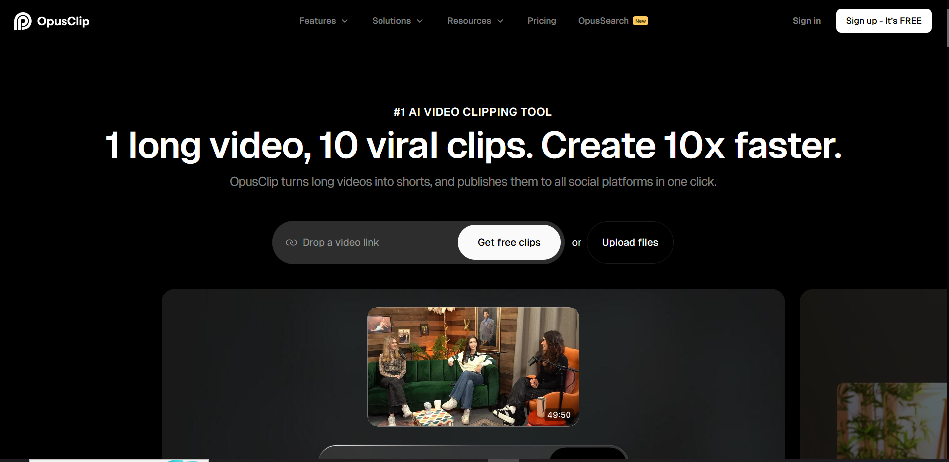 OpusClip Interface